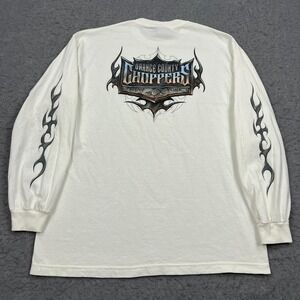 VTG Y2K Orange County Choppers Shirt Mens XL OCC Long Sleeve 2003 Flames Graphic